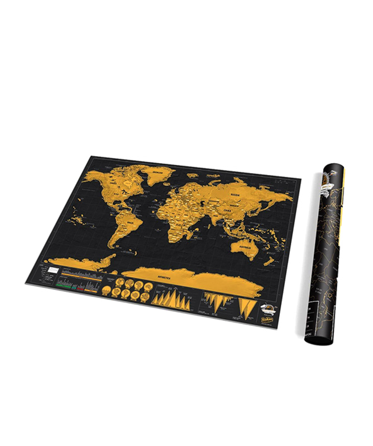 World map `Creative Gifts` with erasable surface №3