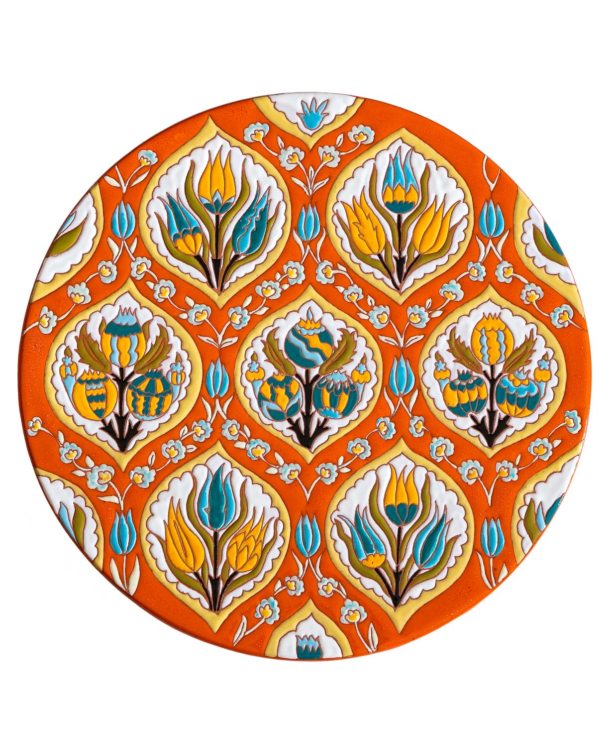 Cheese plate `ManeTiles` decorative, ceramic №32