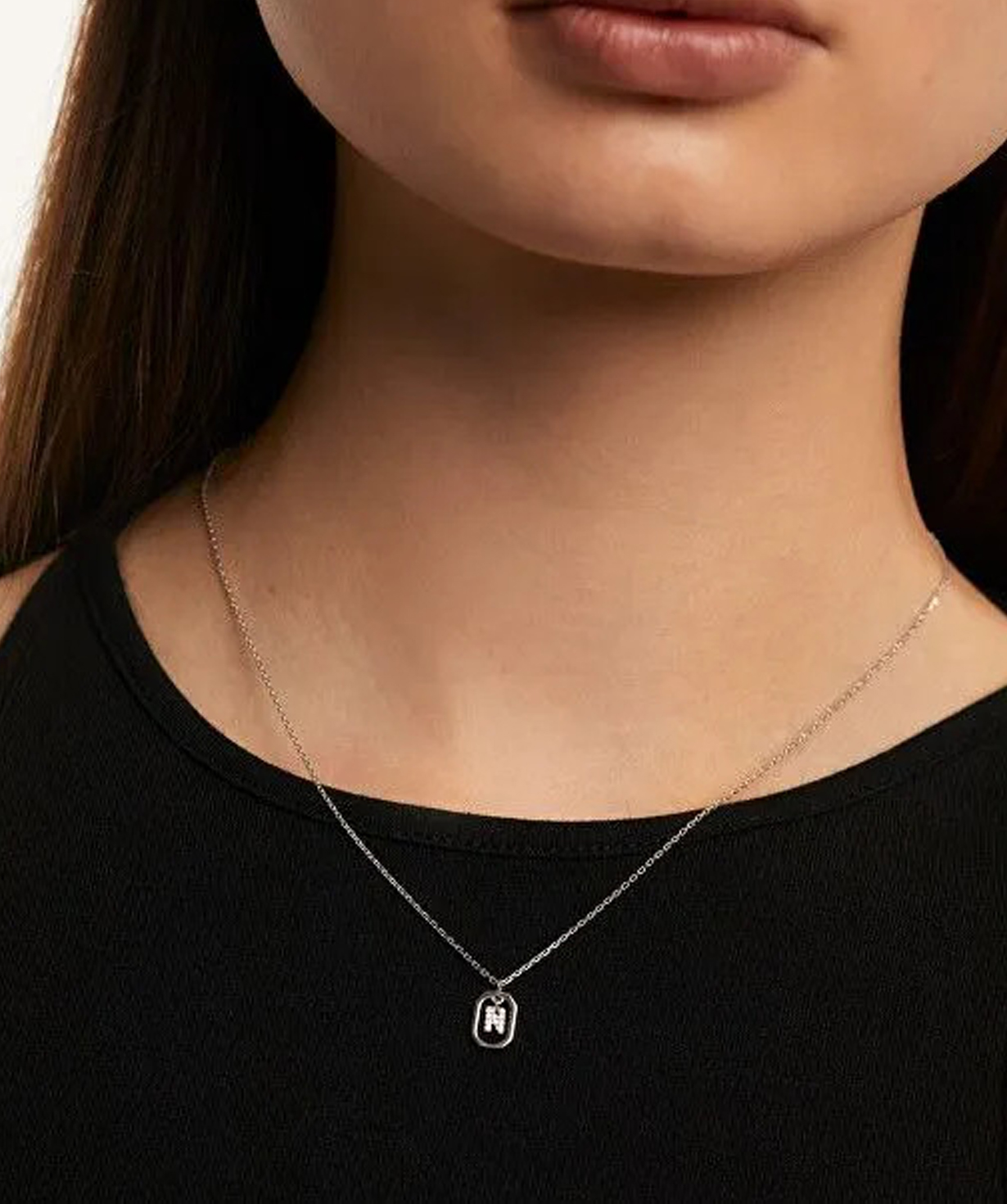 Silver necklace «PDPAOLA» CO02-525-U