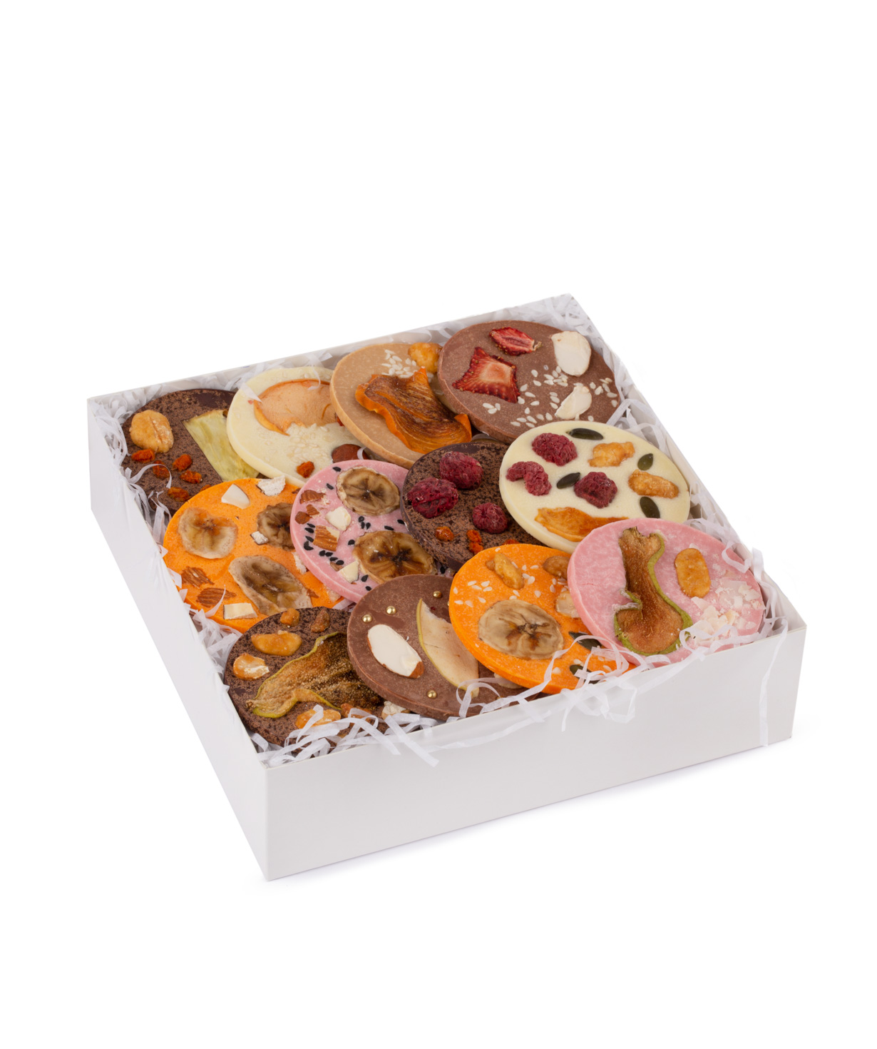 Chocolate `Saryanets` with dried fruit and nuts, in a box №3