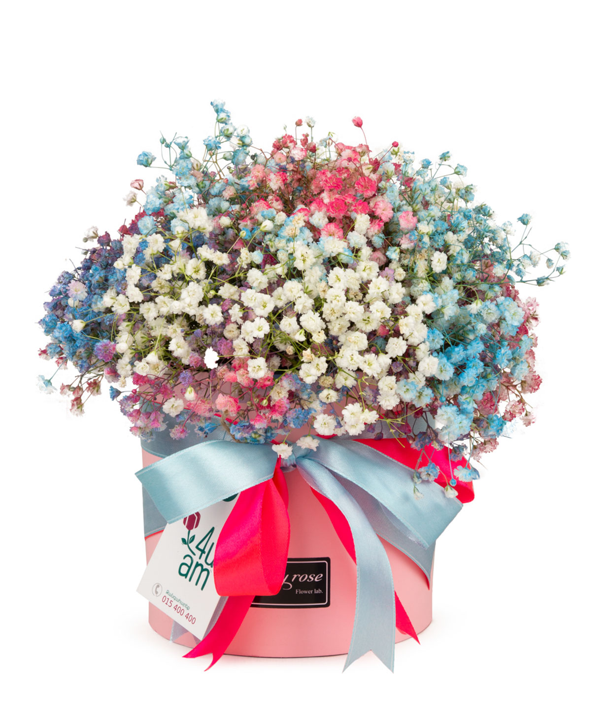 Bouquet `Pella` with gypsophilas (dried flowers)