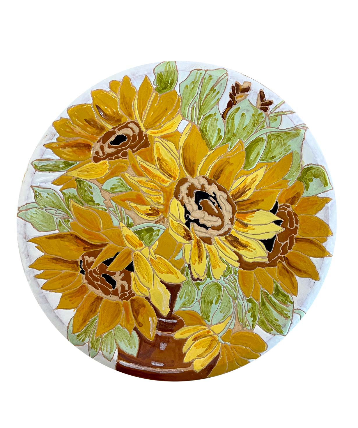 Cheese plate `ManeTiles` decorative, ceramic №44