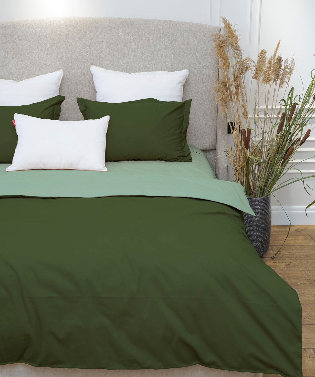 Bedding set «Jasmine Home» double, green