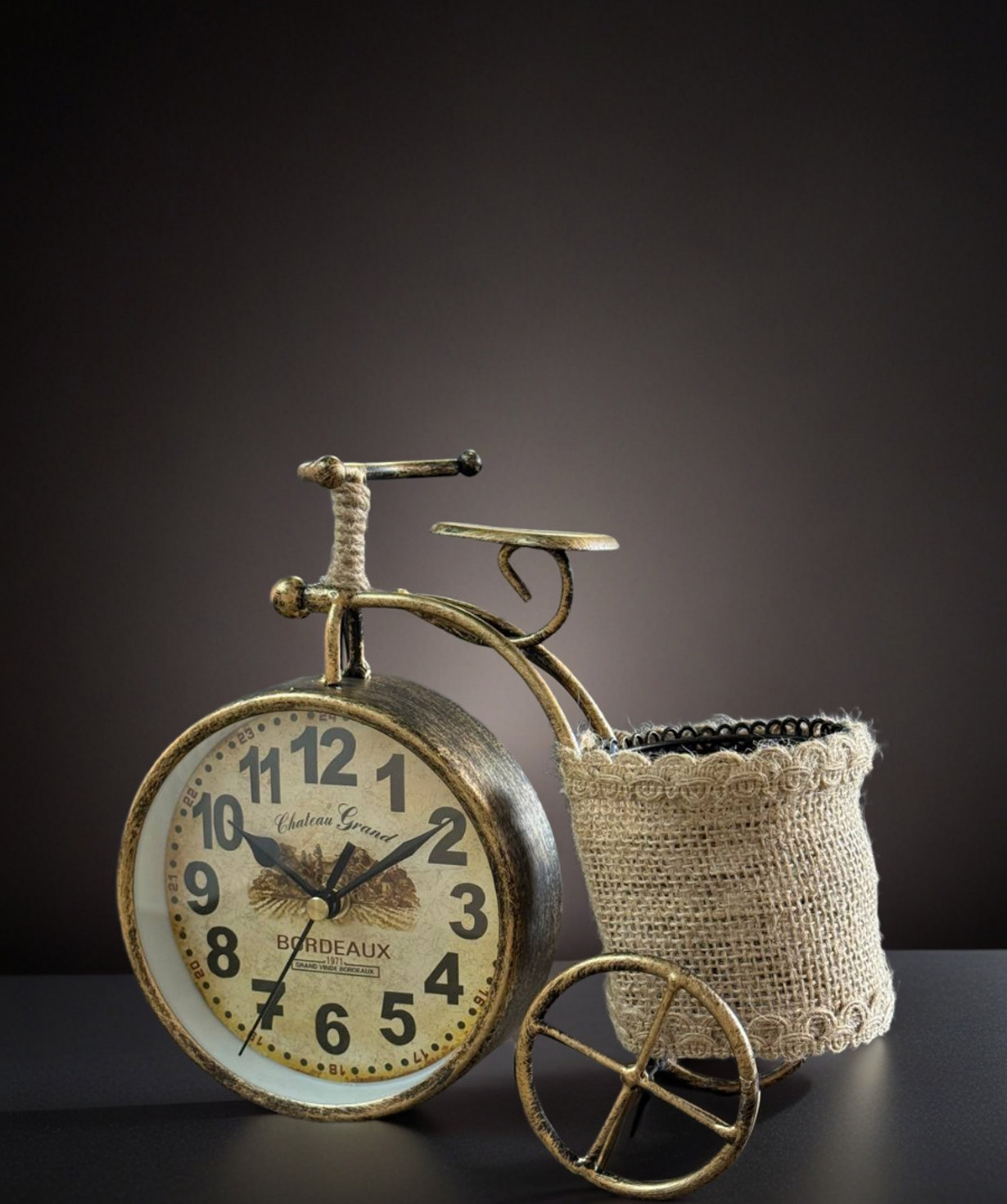 Часы «Moonlight» Велосипед, золотые