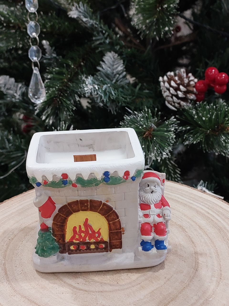 Candle «Blue Moon» By the fireplace, scented