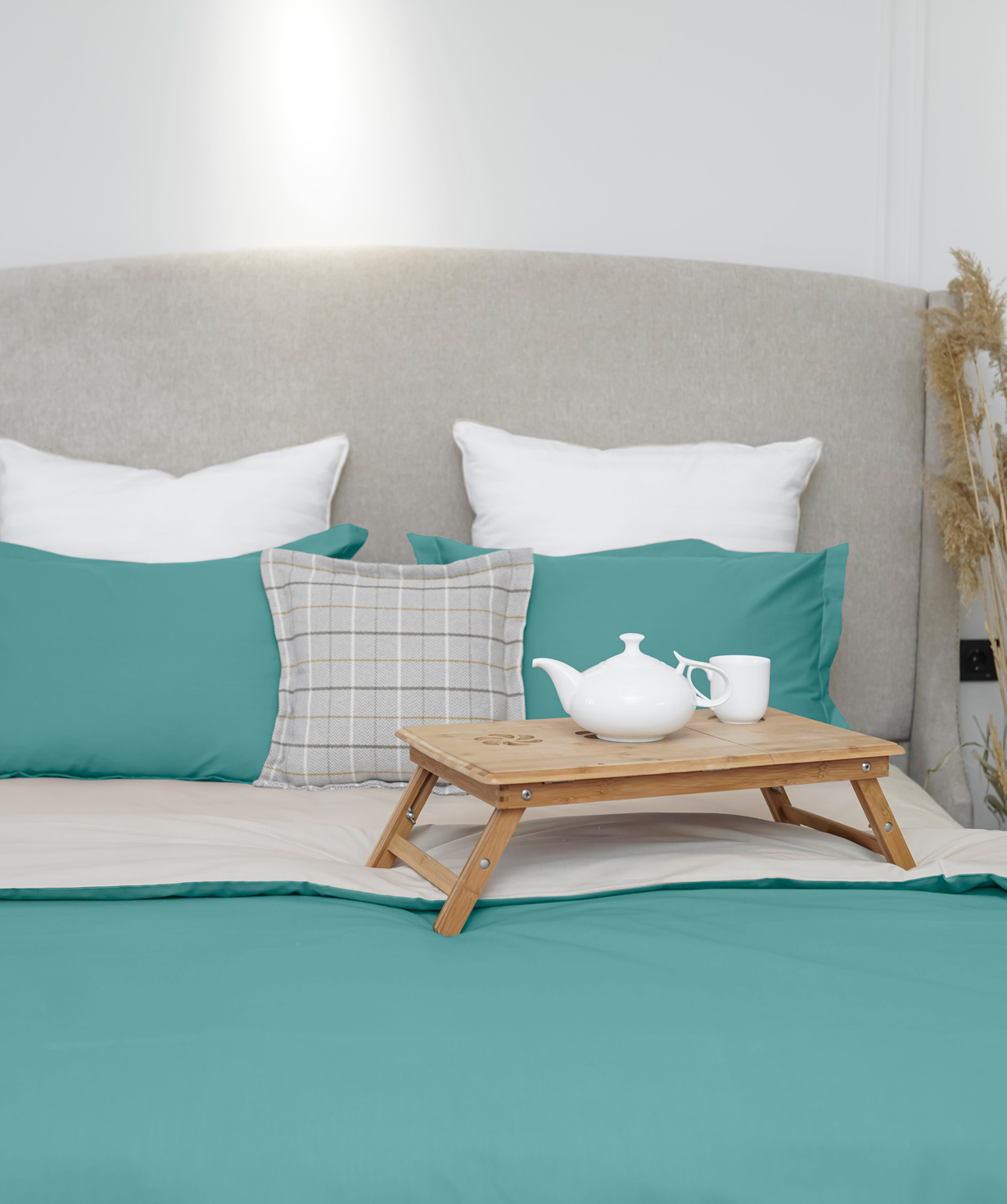 Bedding set «Jasmine Home» single, turquoise