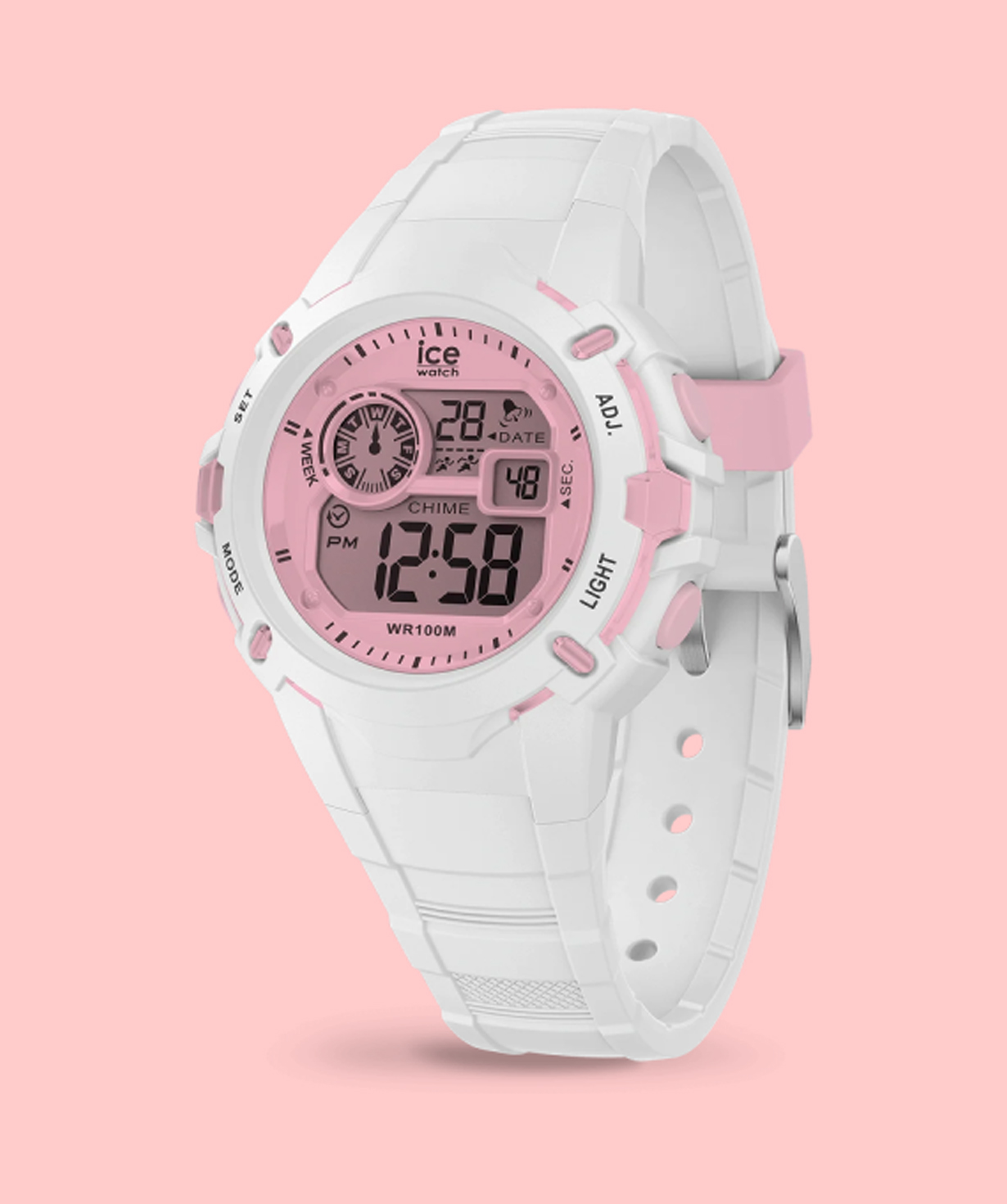 Детские часы «Ice-Watch» Ice Digit Explorer White Pink / 024001
