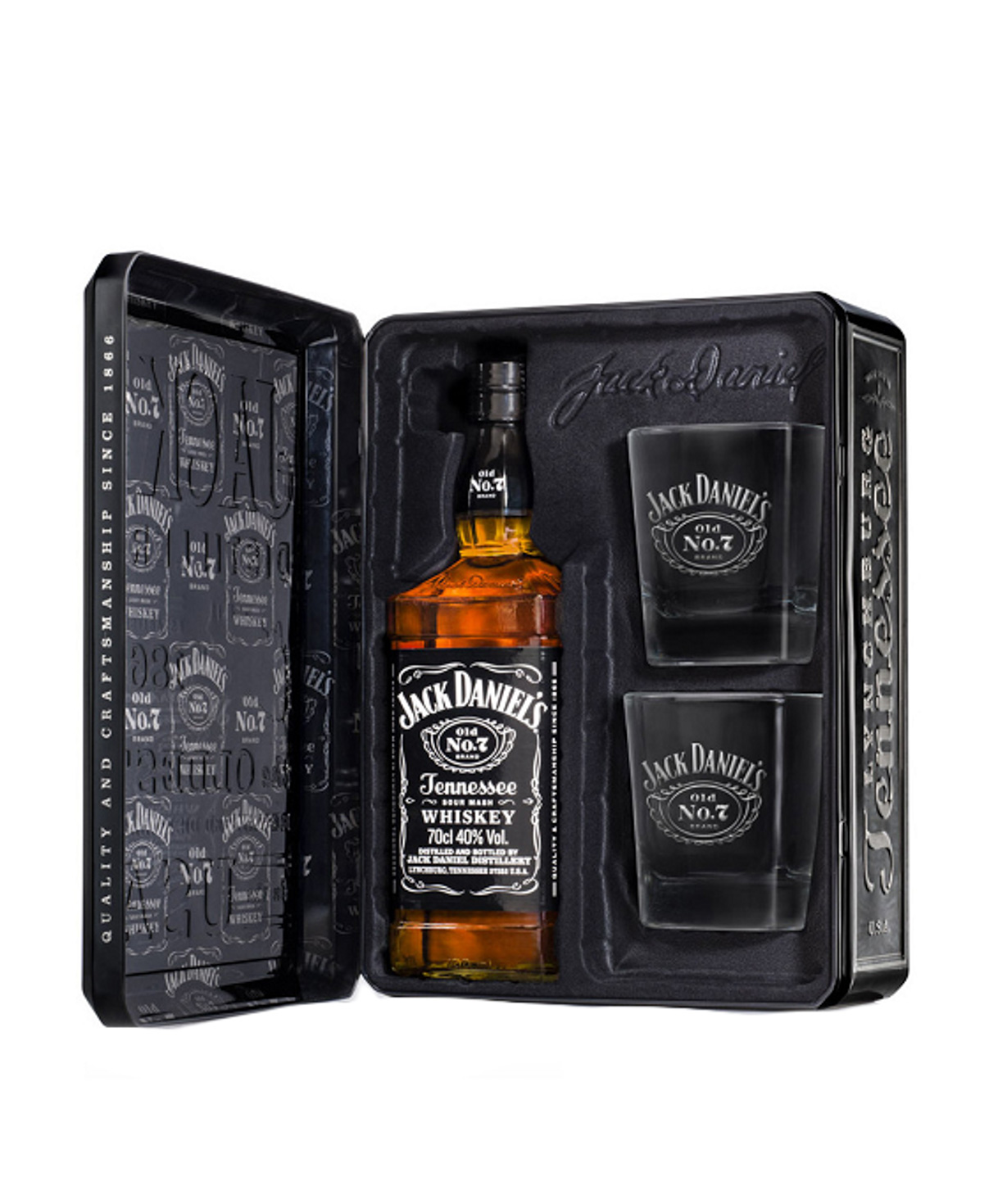 Վիսկի «Jack Daniels» 700մլ տուփով և բաժակներով
