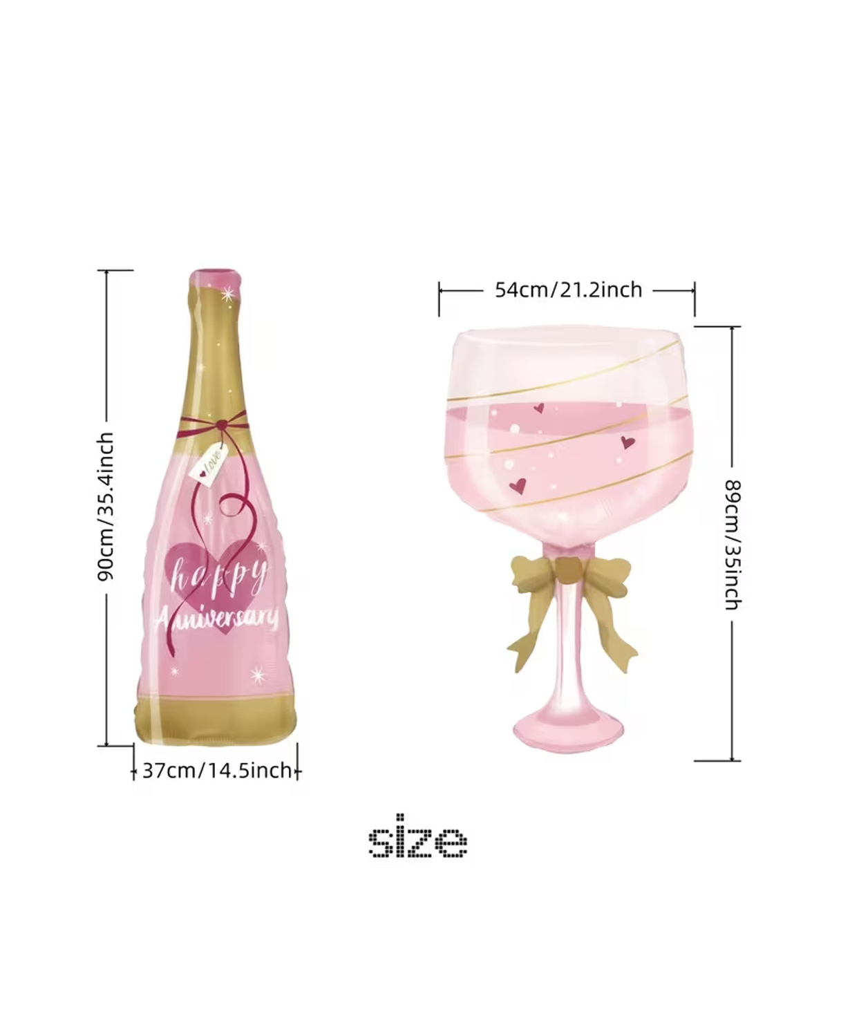 Balloon set «Champagne» 2 pcs