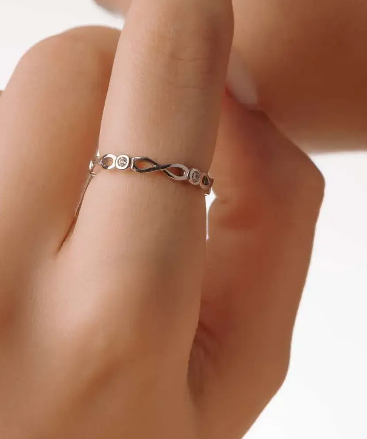 Silver ring «SiaMoods» SR152 18