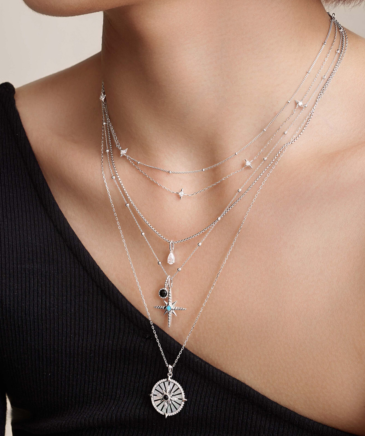 Silver necklace «Ania Haie» N061-04H
