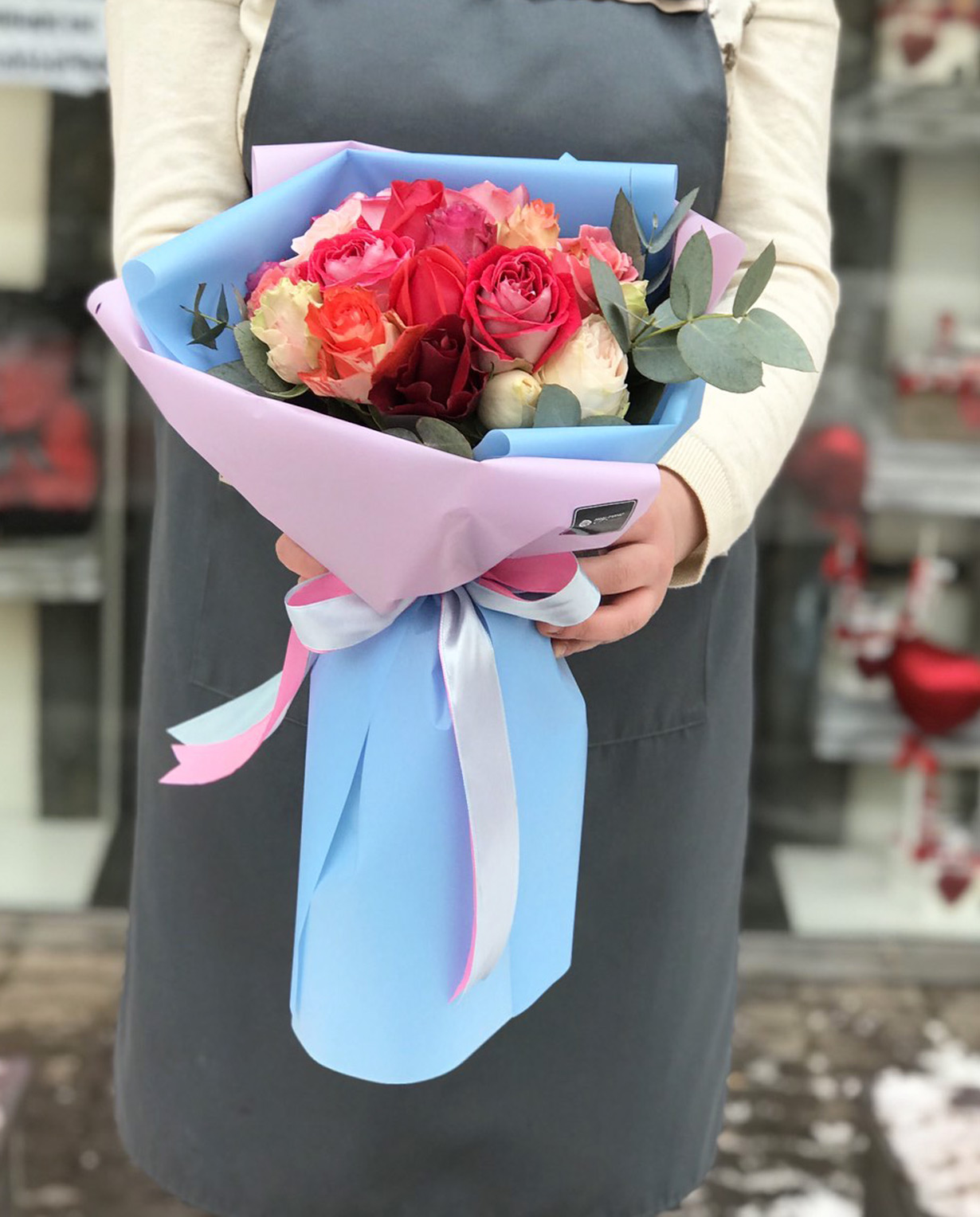 Bouquet `Saratov` with roses