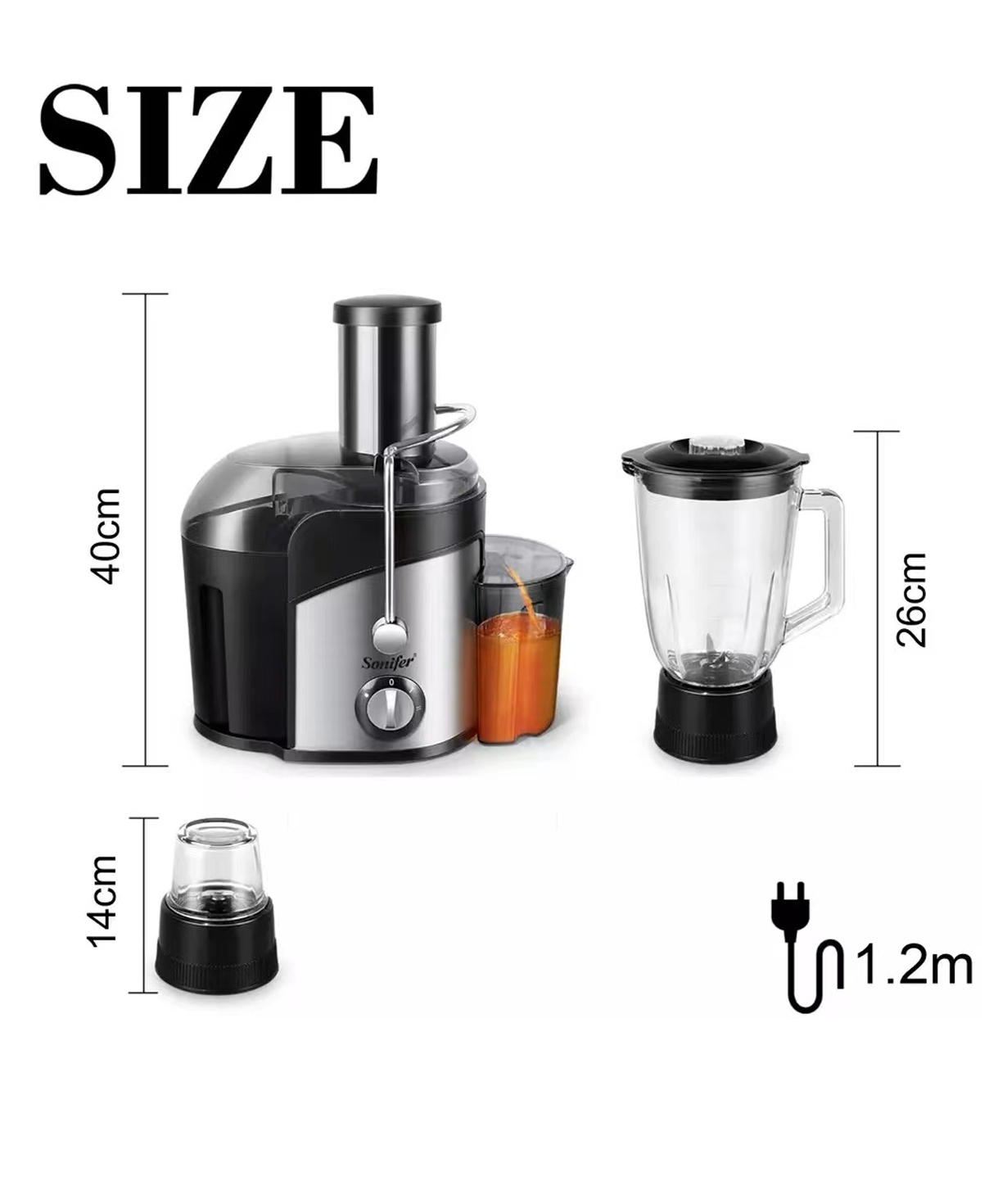 Electric juicer «SONIFER» SF-5524, 3 in 1