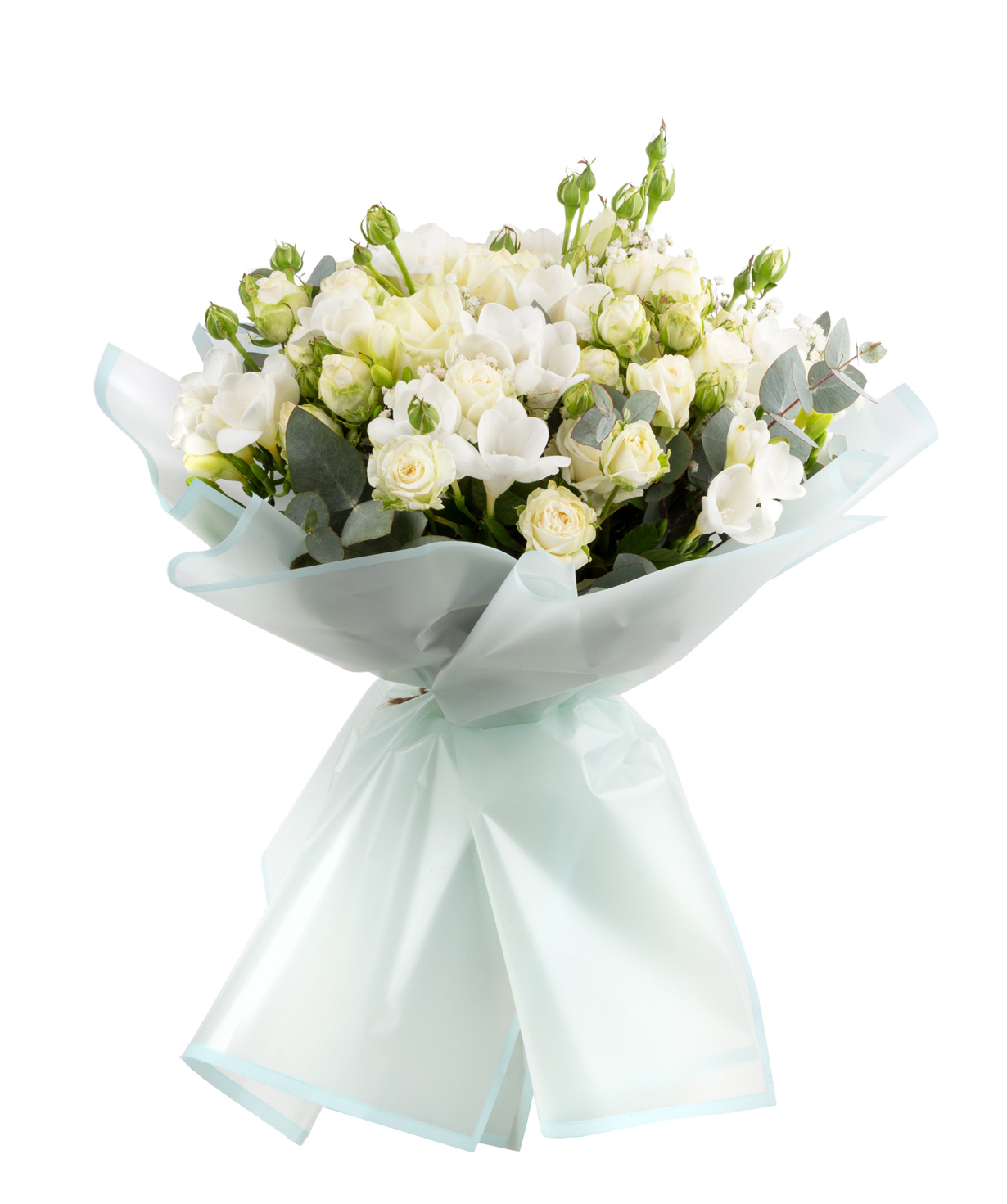 Букет ''Аспен'' из кустовых роз и фрезий