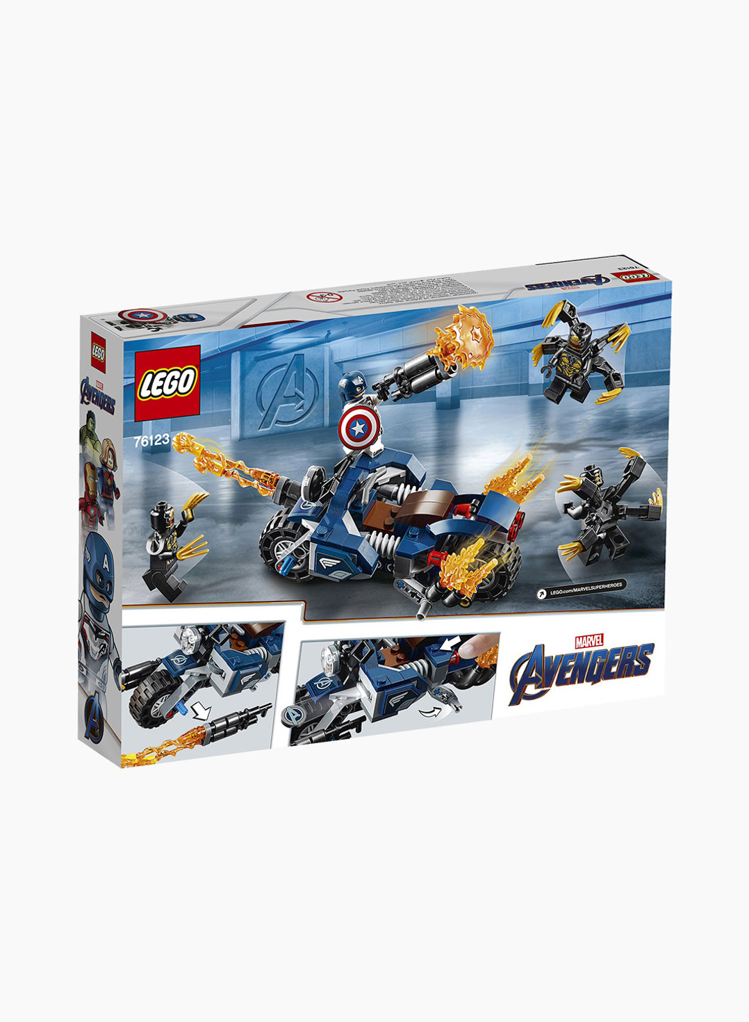 Lego Marvel Конструктор Капитан Америка: Атака Аутрайдеров