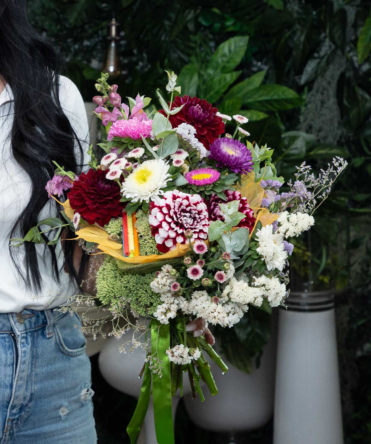 Bouquet «Bornholm» with asters and chrysanthemums