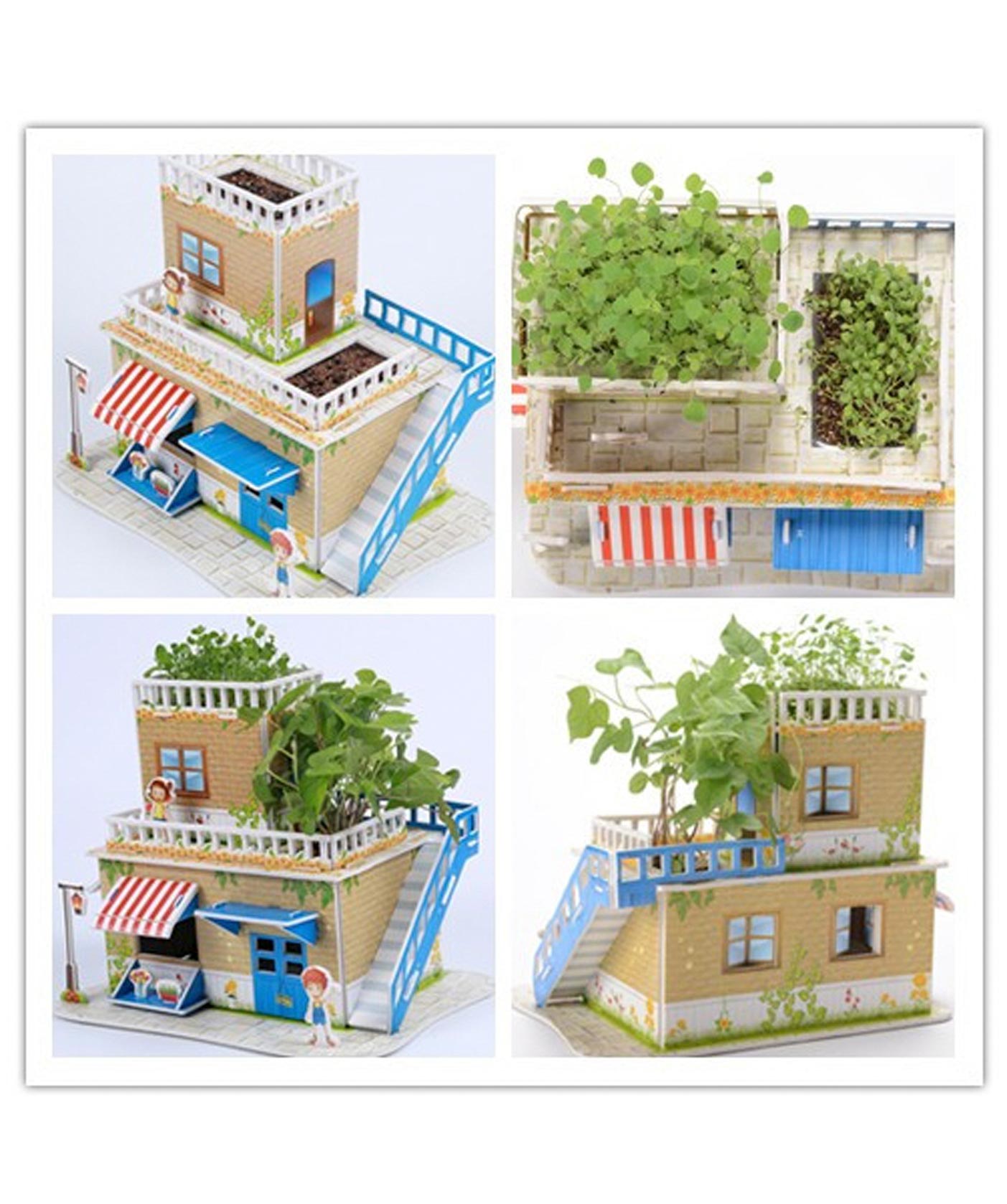 3D Puzzle ''My Zilipoo'' Cottage with natural plants