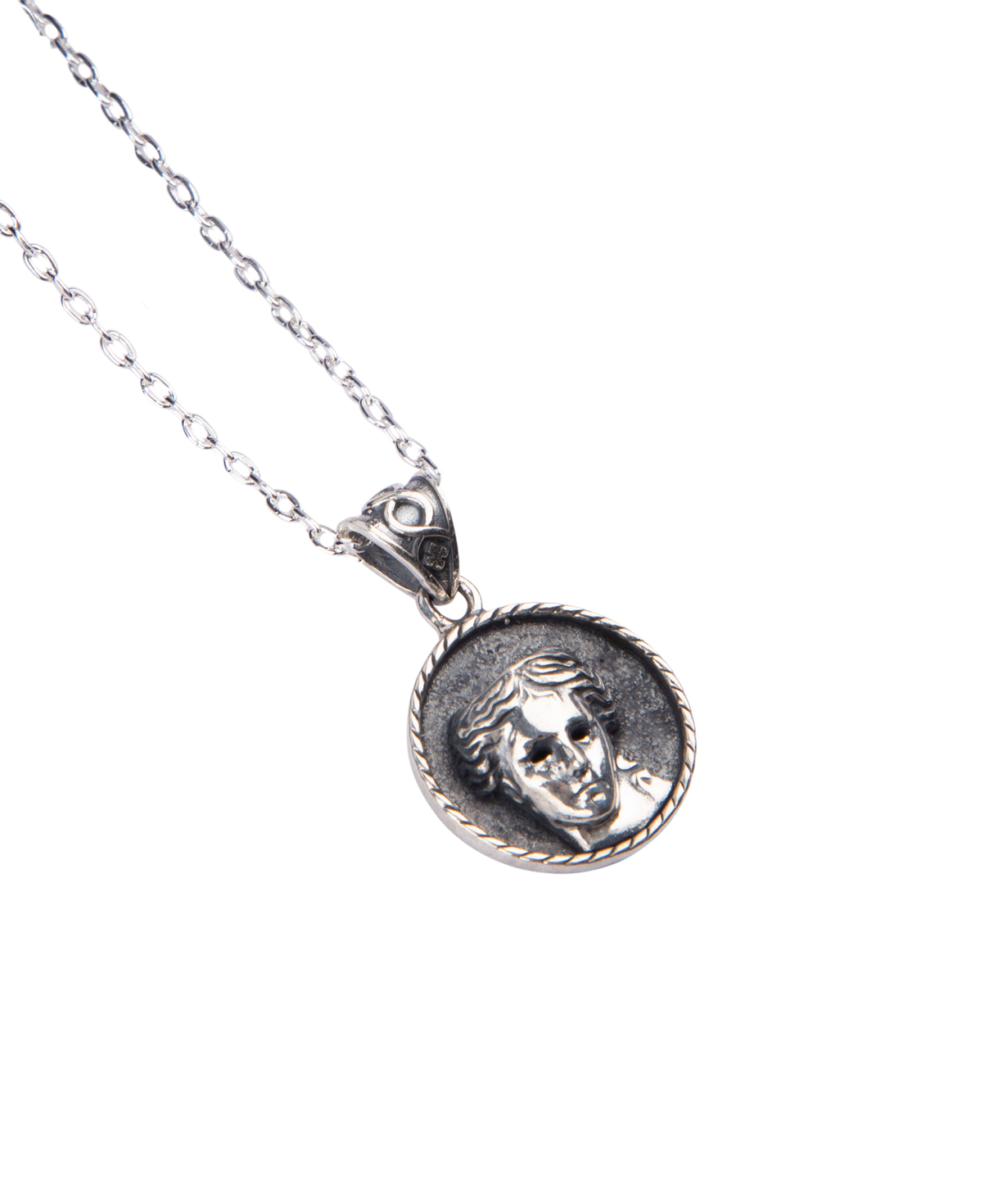 Necklace ''Anahit'' round pendant, silver
