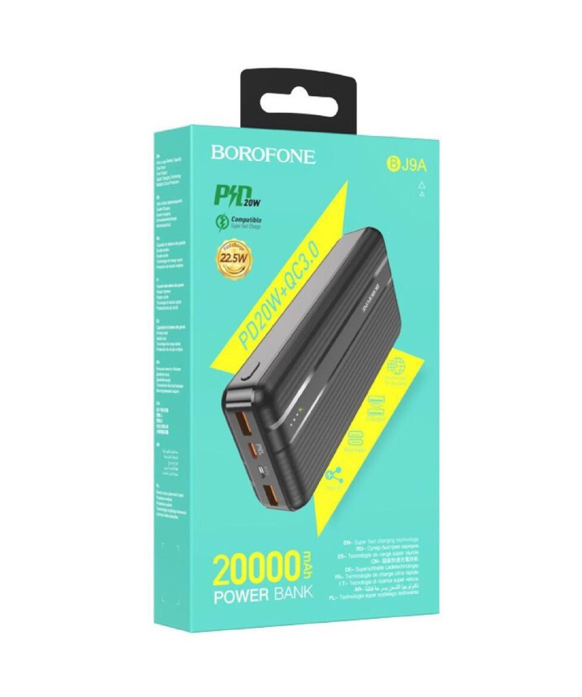 Внешний аккумулятор ''BOROFONE BJ9A'' 20000 mAh, чёрный