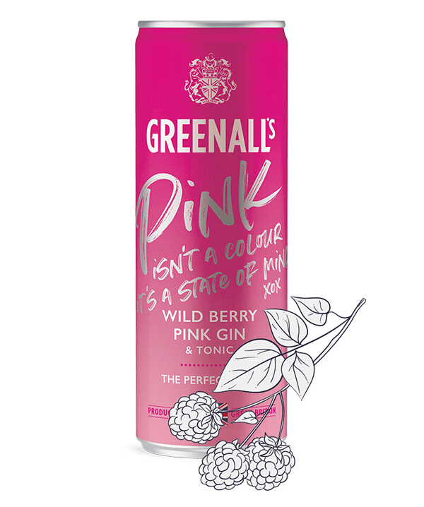 Коктейл ''Greenall's'' Wild Berry, Pink Gin & Tonic, 0,25л