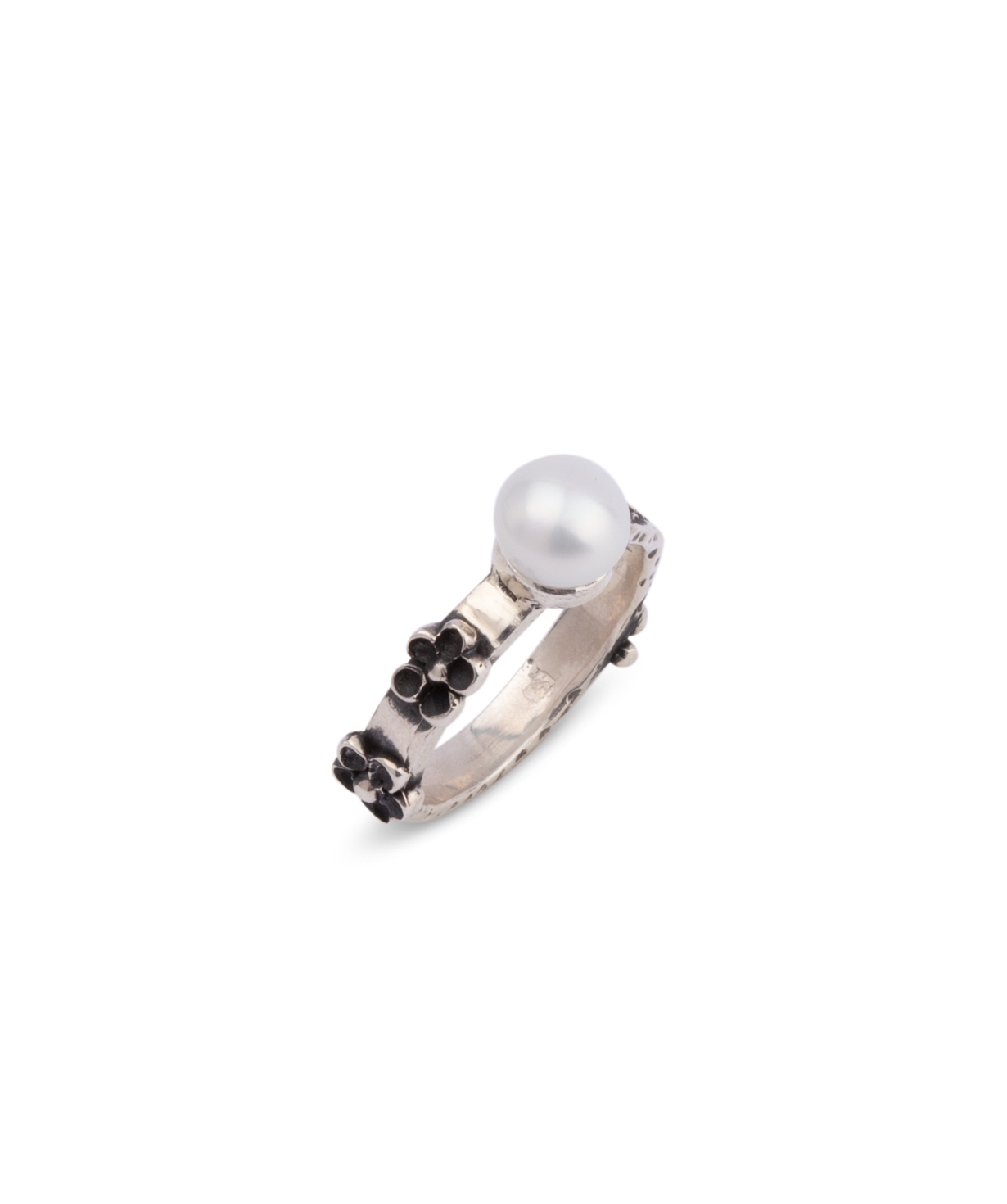 Ring `Kara Silver` pearl shine