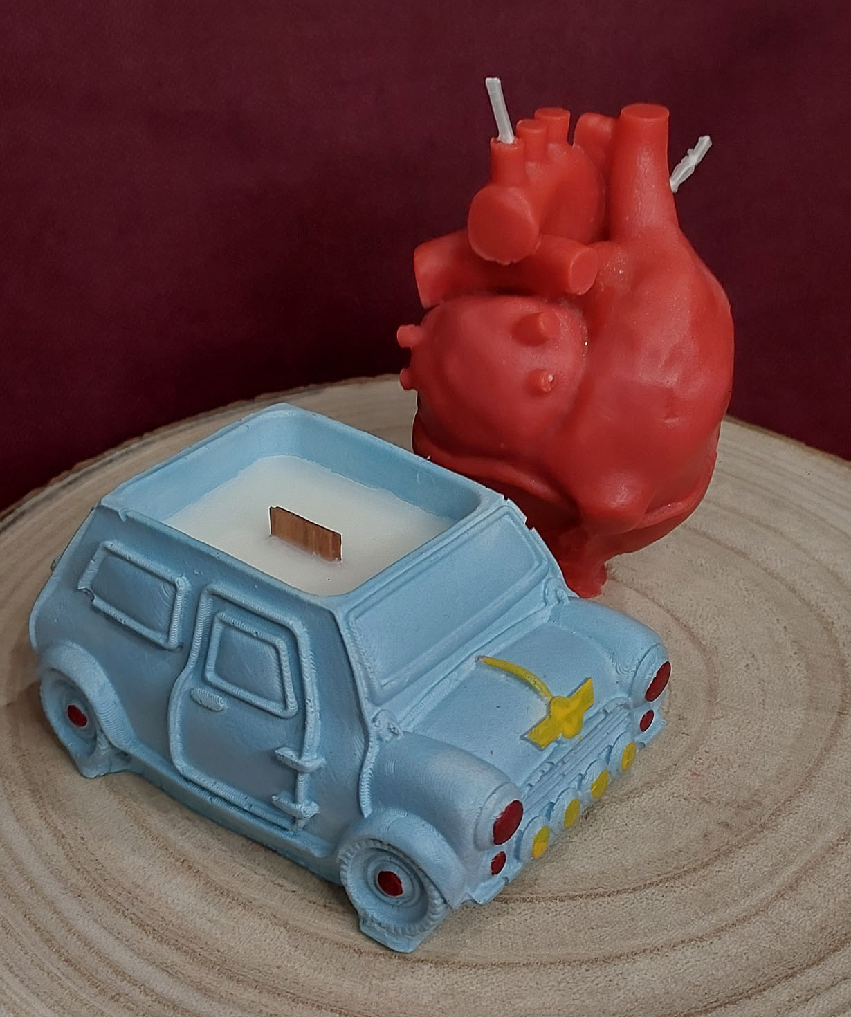 Набор свечей «Blue Moon» Машина моей мечты + Сердце, ароматизированные, №1