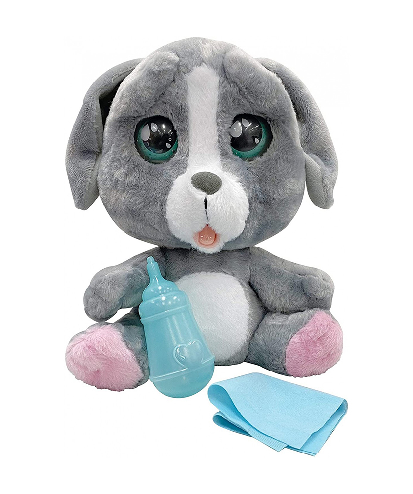 Interactive crying puppy, gray