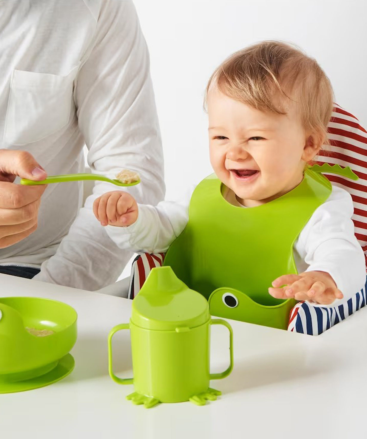 Baby dinnerware set «IKEA» MATA, 4 pcs, green