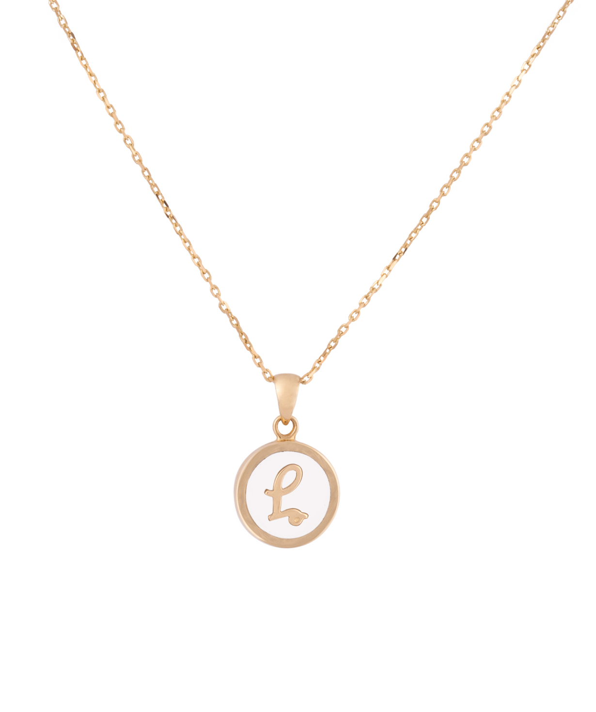 Pendant `Less is more` gold №36