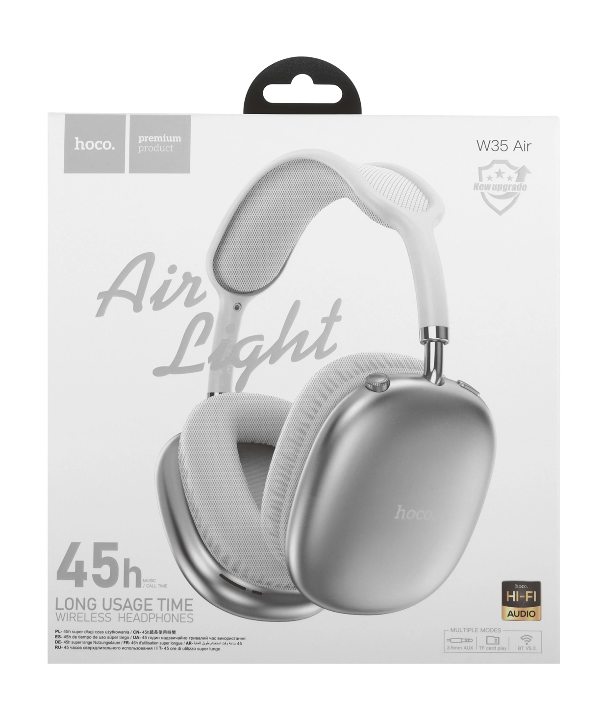 Wireless headphones «Micro-Tech» Hoco W35 Air Triumph Silver №444