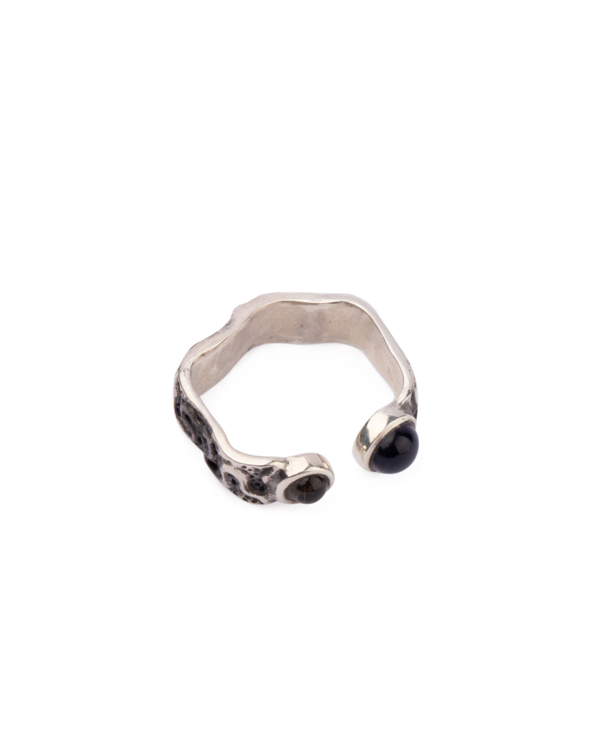 Ring `Kara Silver` slightly petrified melody