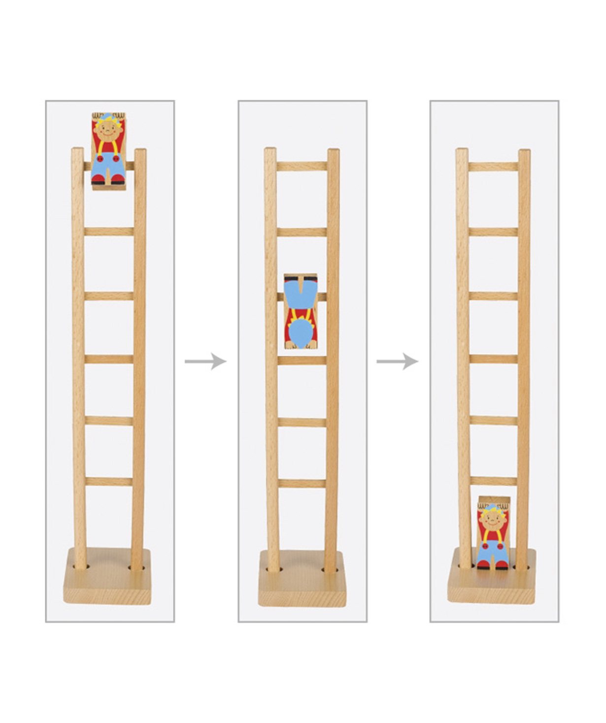 Toy `Goki Toys` Clown Climbi on a ladder