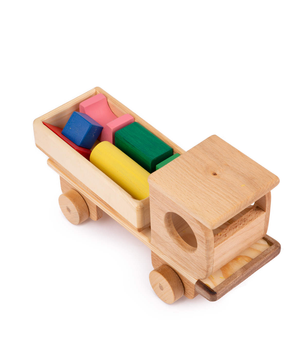Toy `I'm wooden toys` dump truck