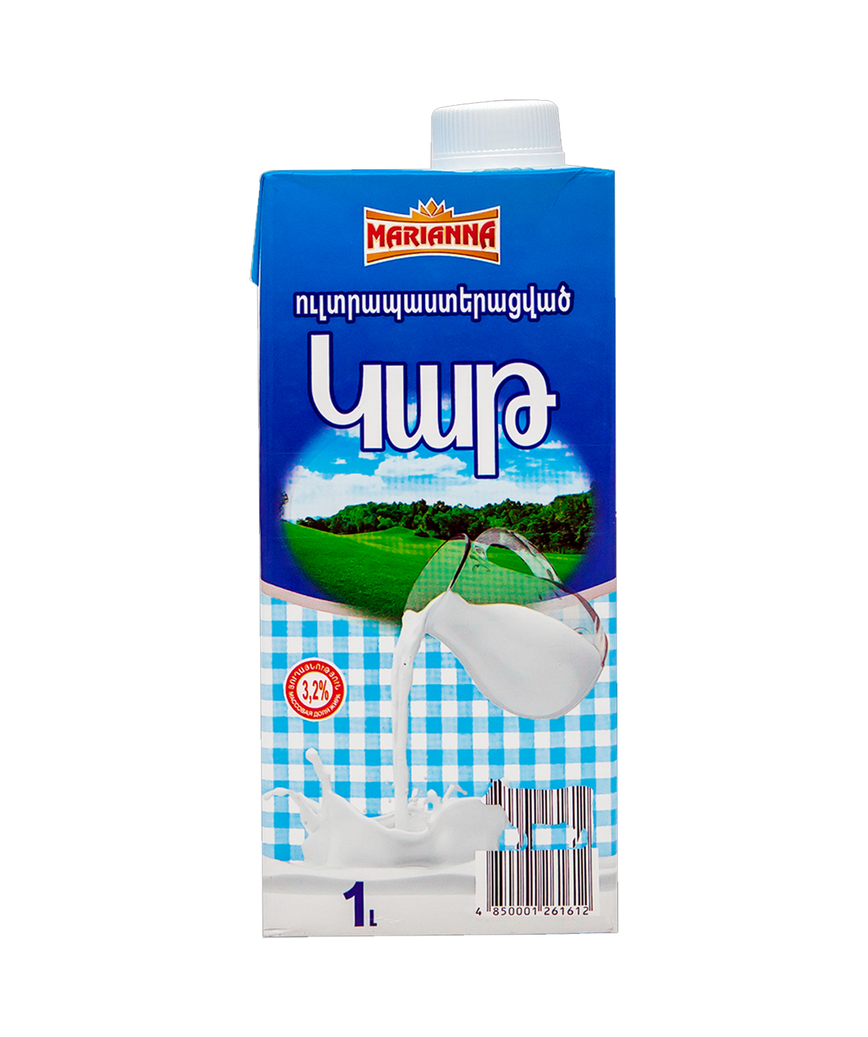 Կաթ «Մարիաննա» ուլտրապաստերիզացված 3.2% 1լ