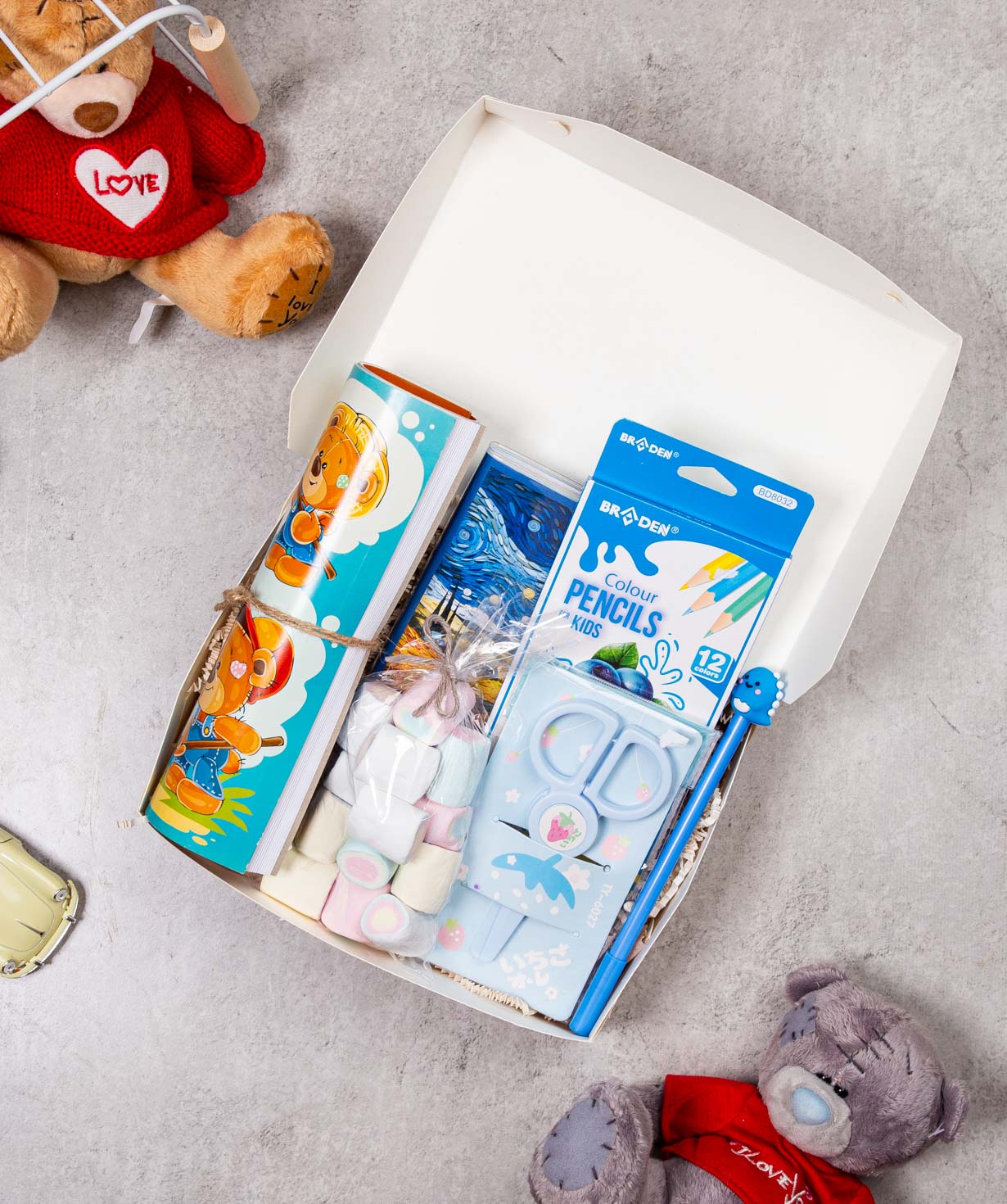 Gift box №148 for children Sky blue