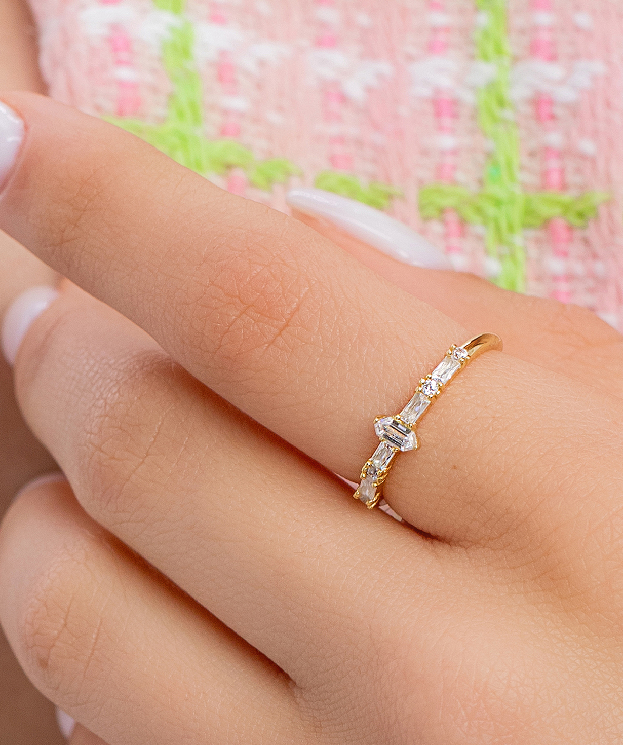 Silver ring «Ania Haie» R041-01G-W