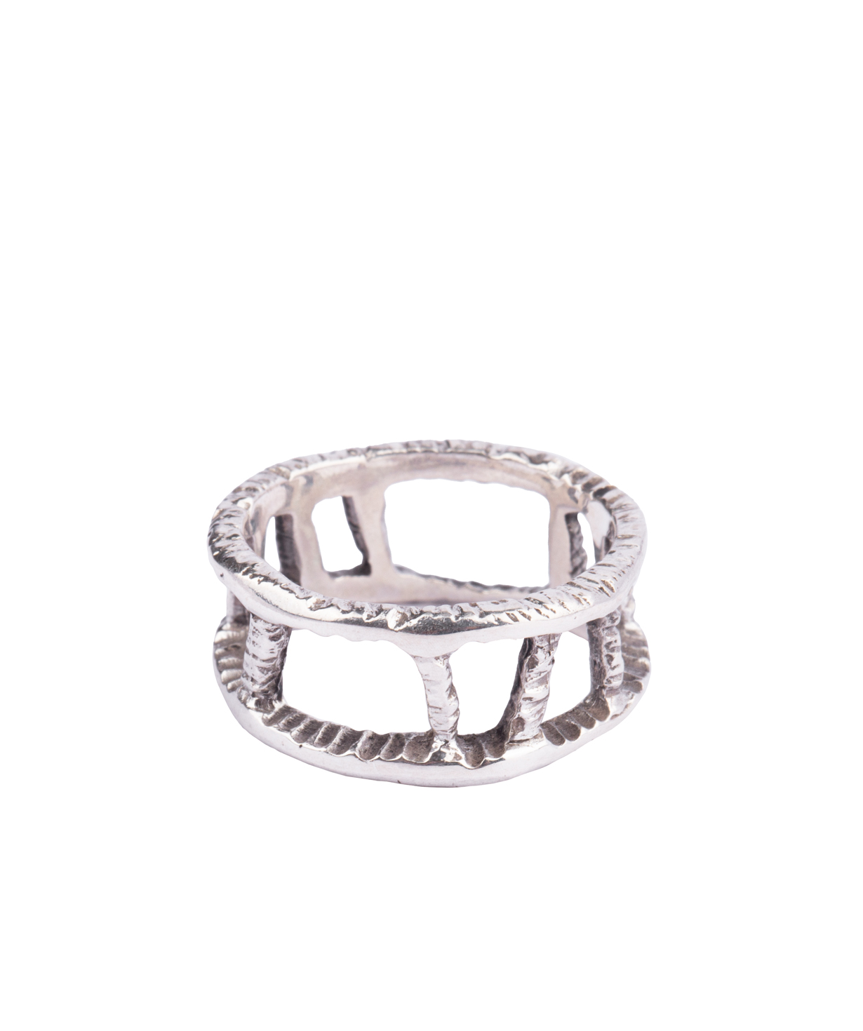 Silver ring ''Kara Silver'' Rope-ladder