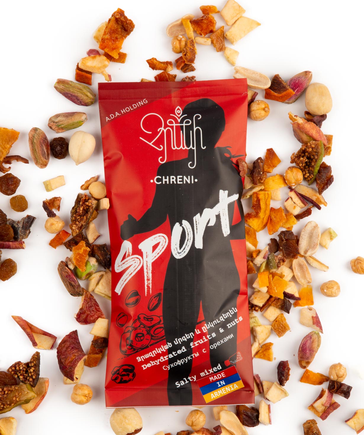 Dried fruits `Chreni Sport` with salted walnuts