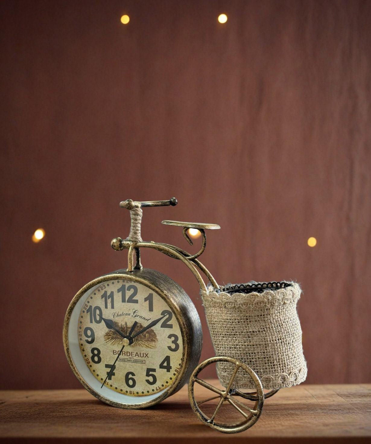 Часы «Moonlight» Велосипед, золотые