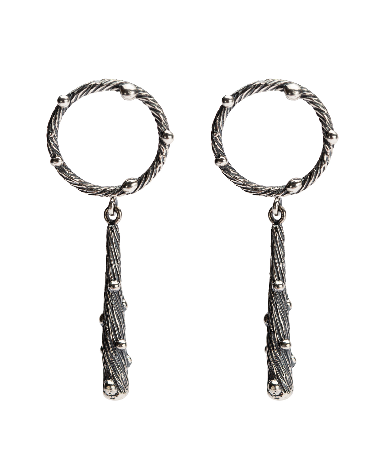 Earrings `DF Project` wild silver №4