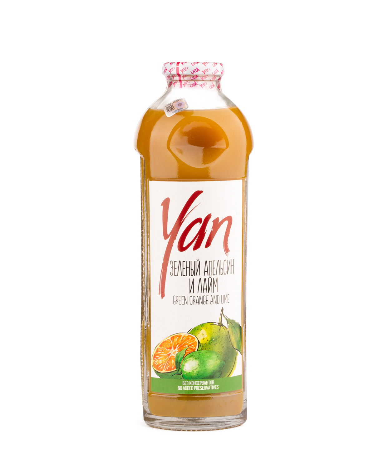 Натуральный сок `Yan`  Зеленый апельсин и лайм 930մլ