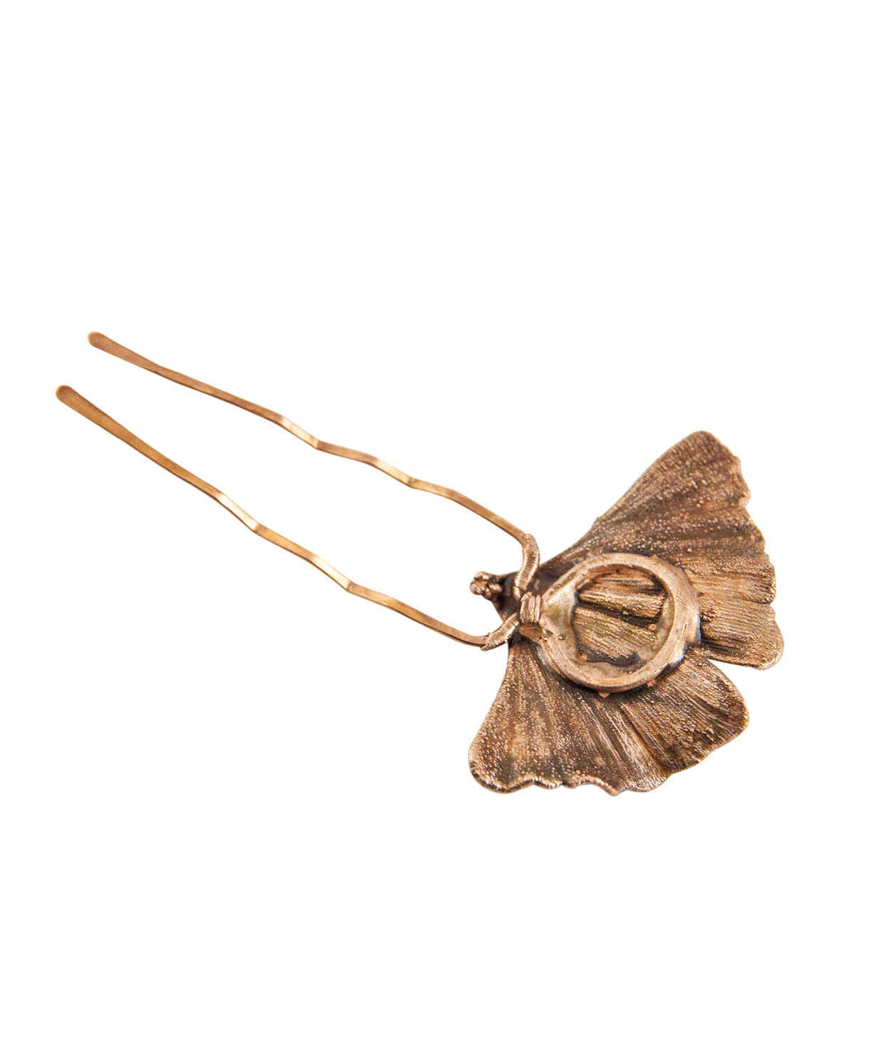 Hairpin `CopperRight` ginkgo leaf