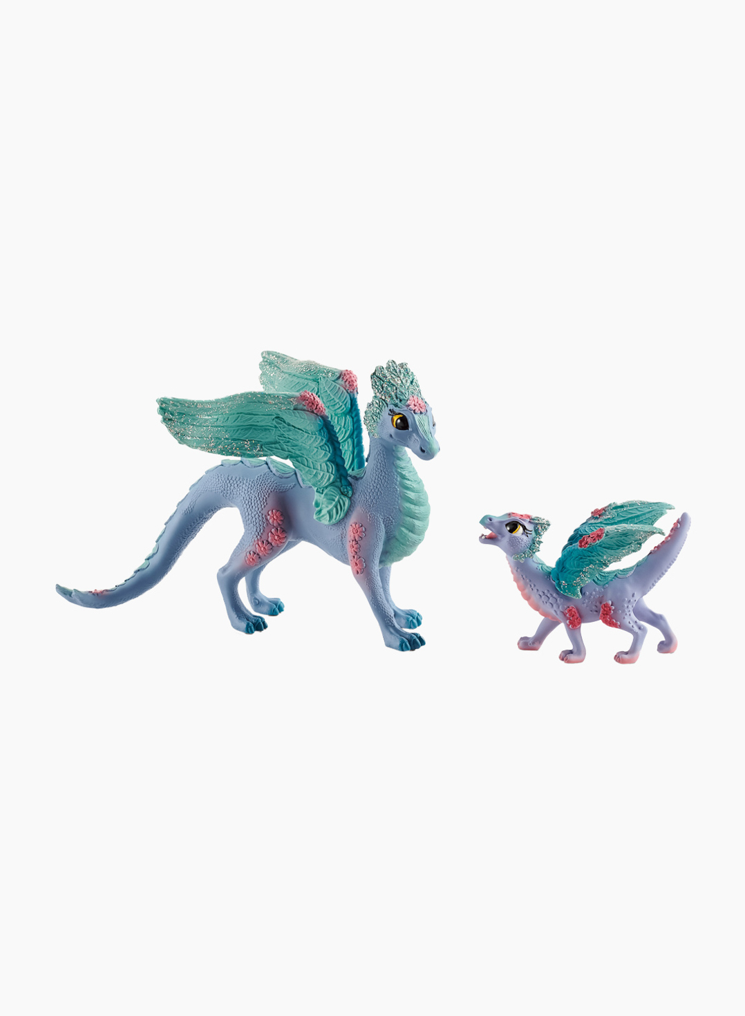 Schleich Фигурка мифического животного Цветочные мама-дракон и малыш-дракон