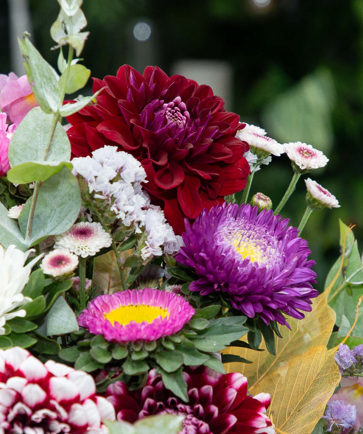 Bouquet «Bornholm» with asters and chrysanthemums