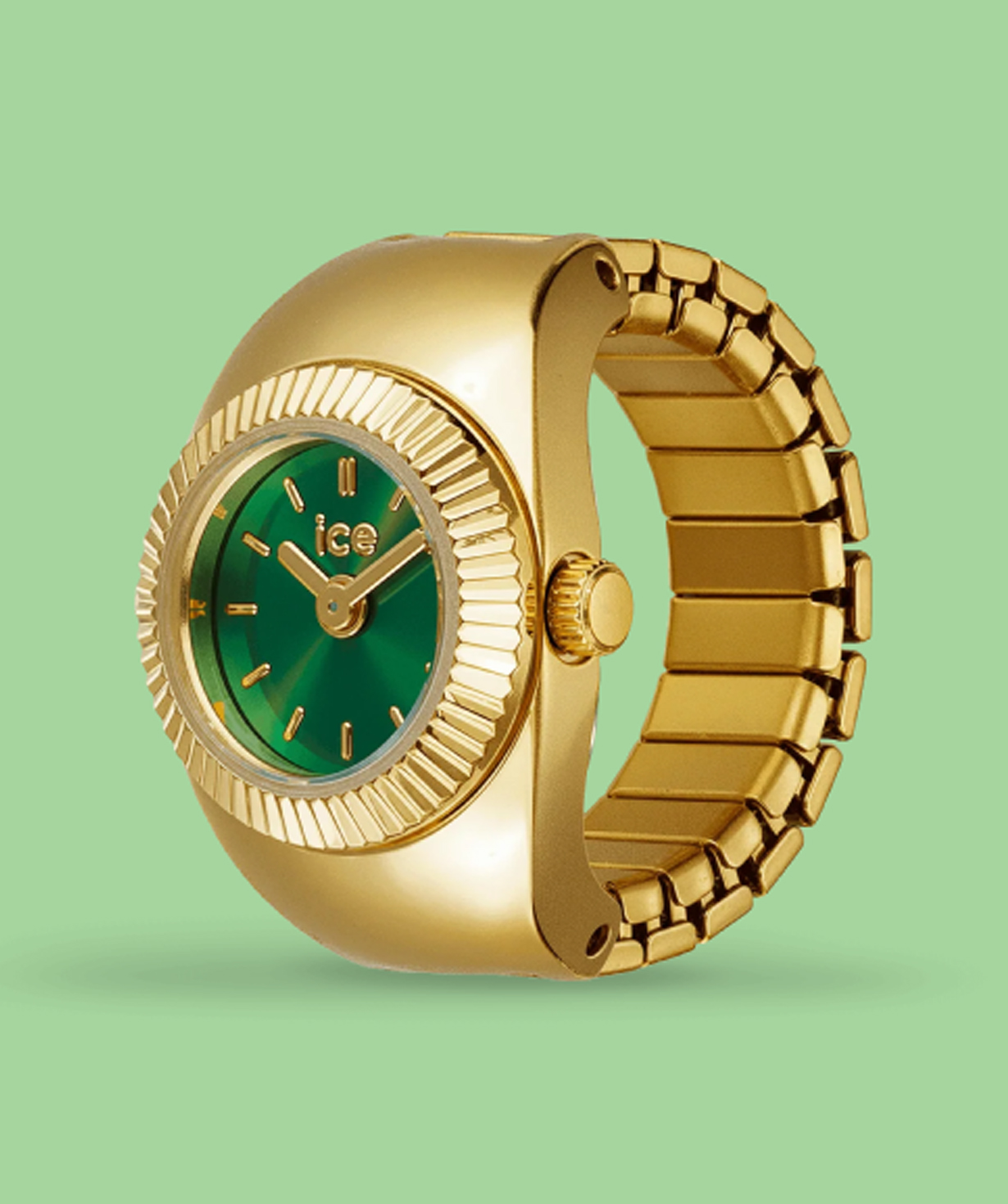 Ring-watch «Ice-Watch» Ice Chouchou Gold Olive / 025517