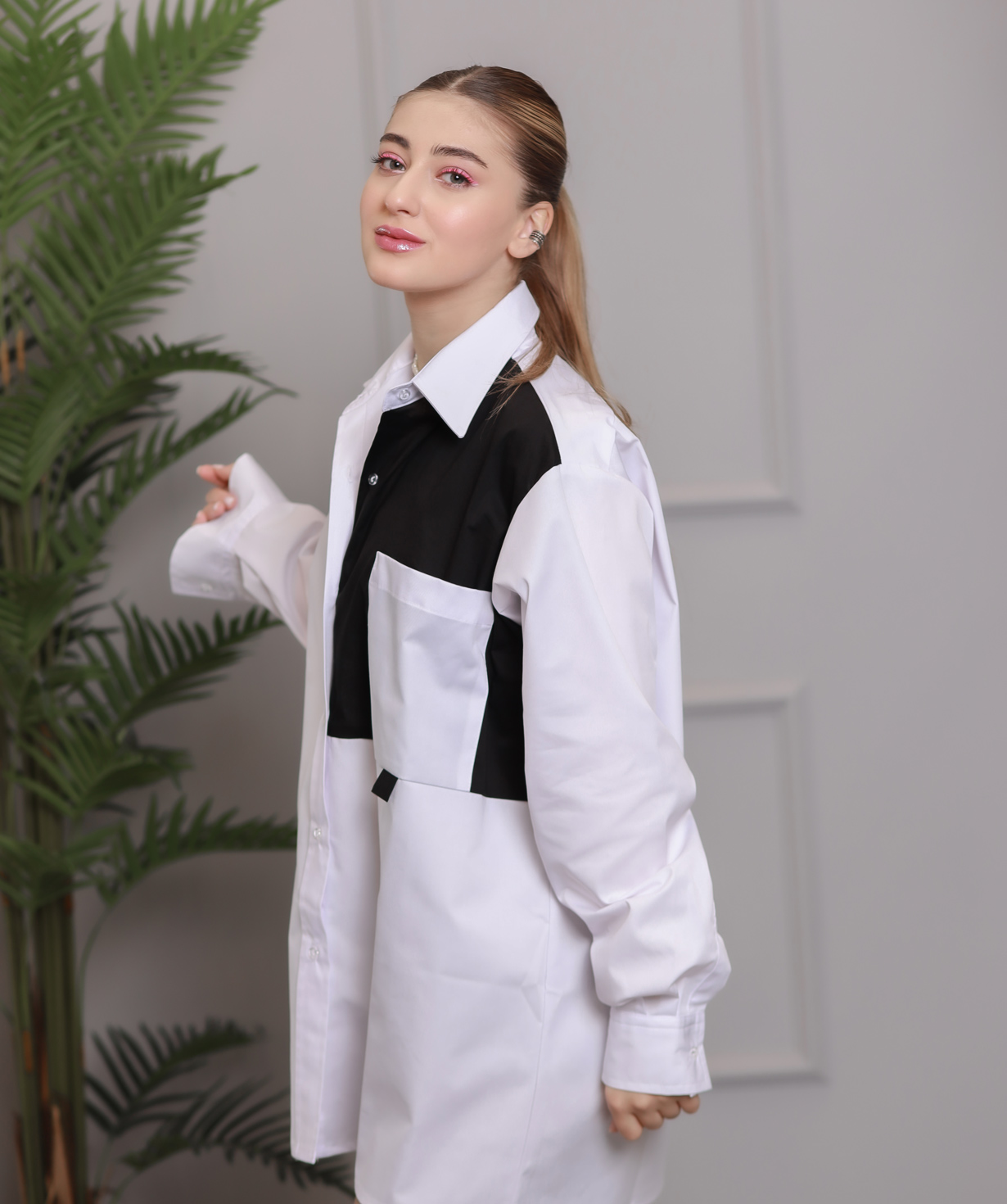 Shirt «Khachatryan» white-black №3
