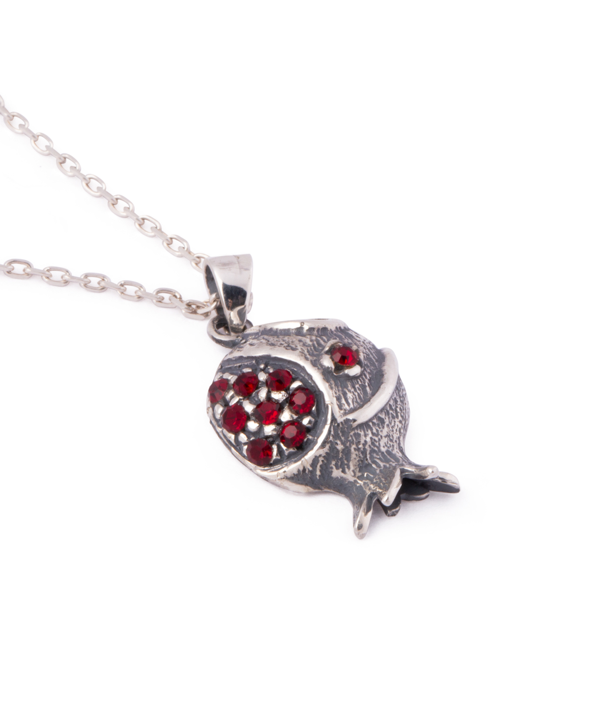 Necklace `Silverist` pomegranate №2