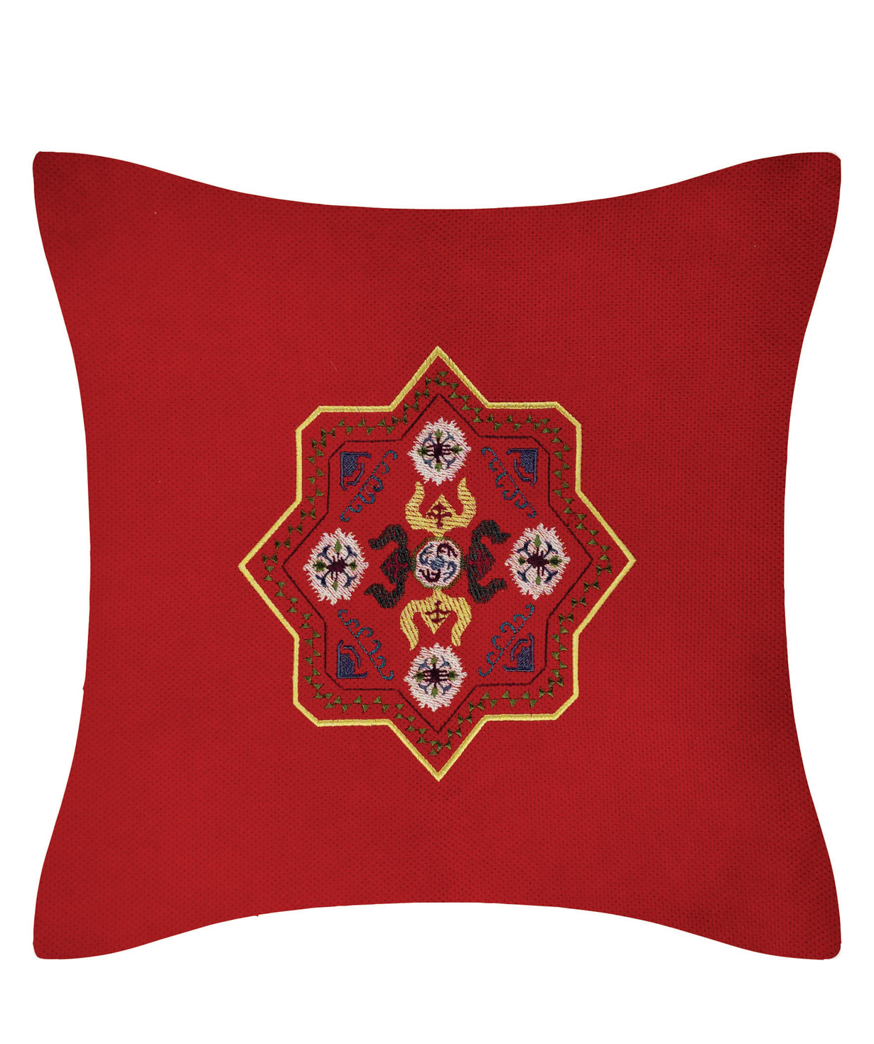 Pillow `Miskaryan heritage` embroidered with Armenian ornament №38