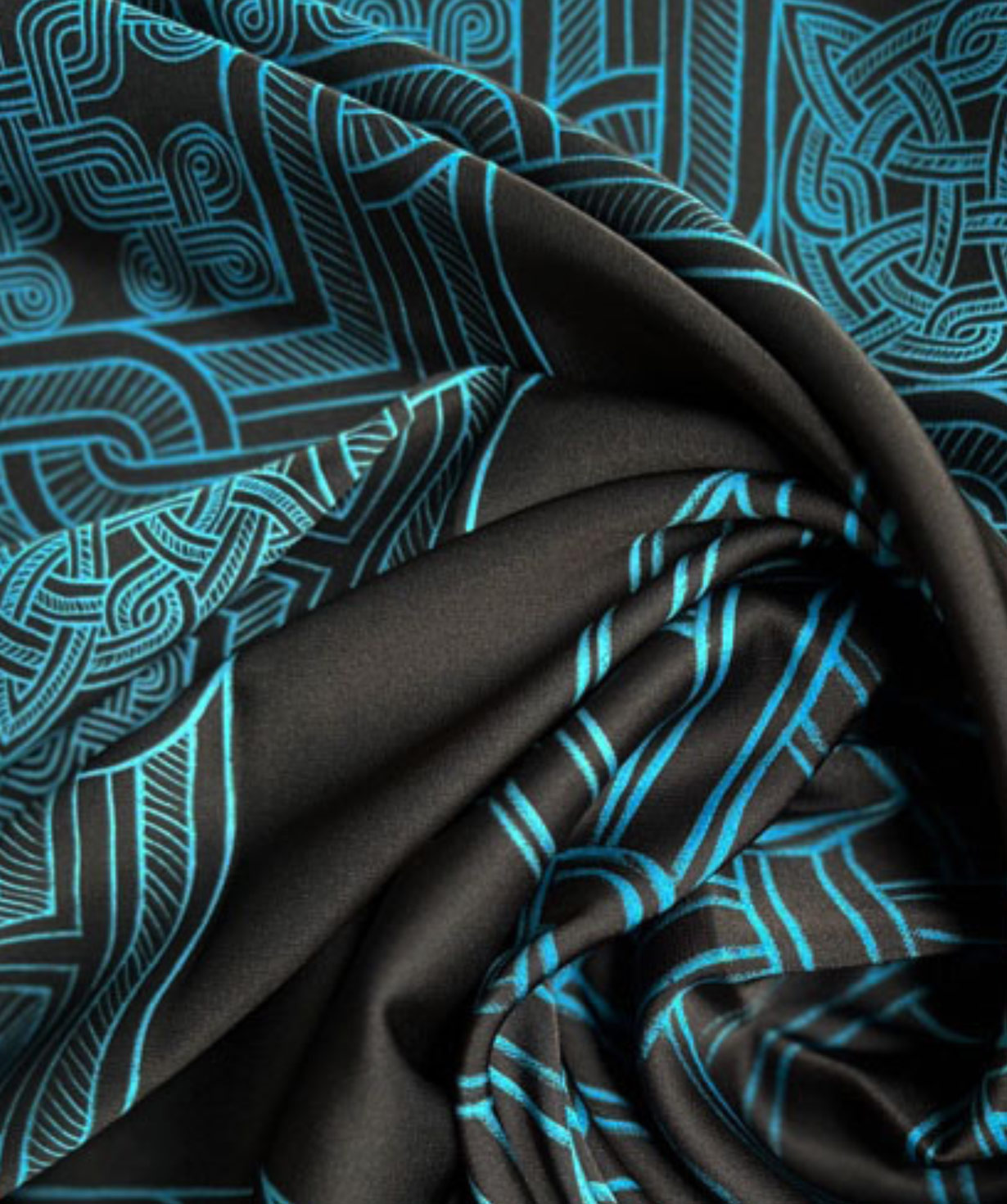 Silk scarf `3 dzook` with Armenian ornaments №2