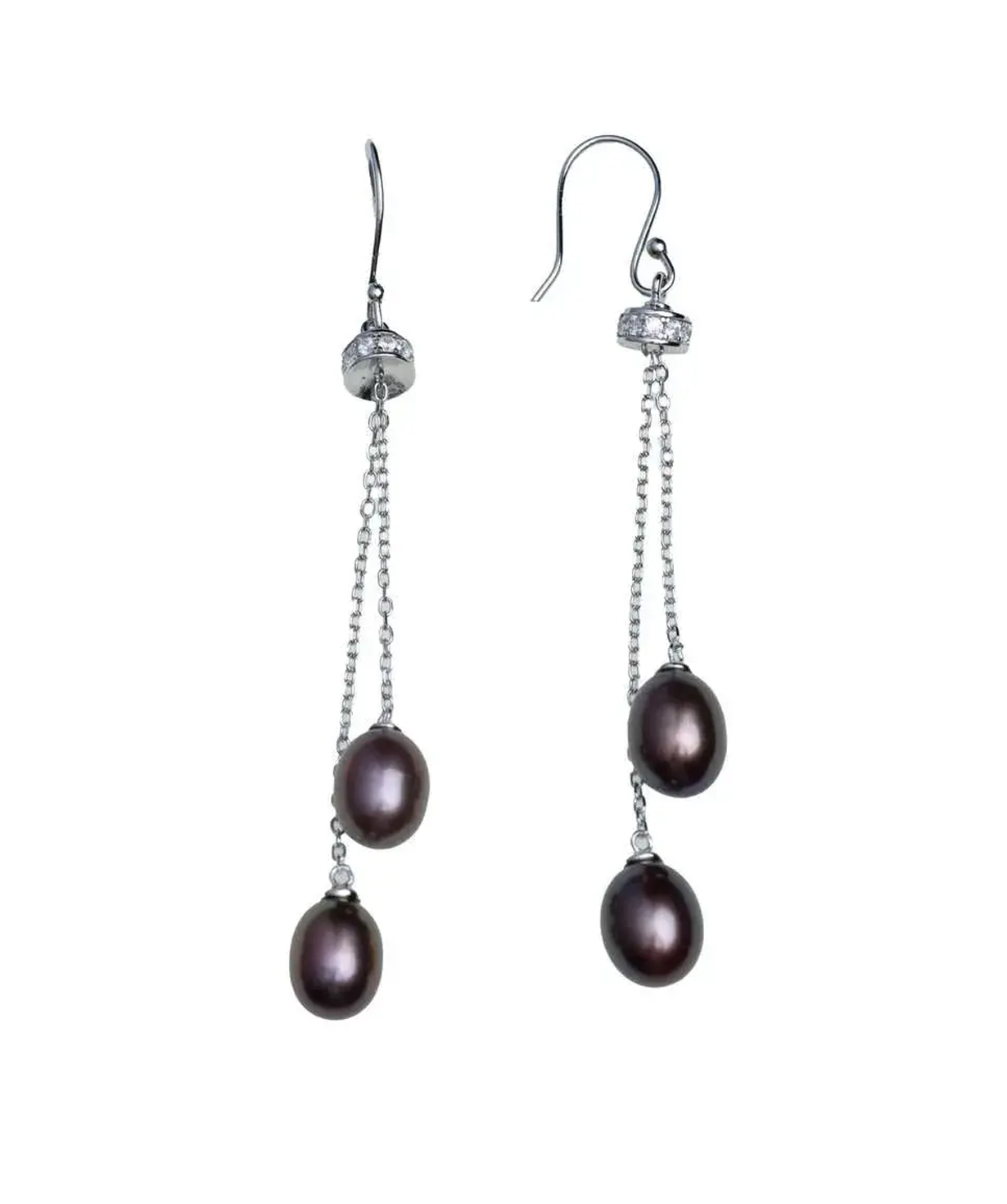 Silver earrings «SiaMoods» SE801BK